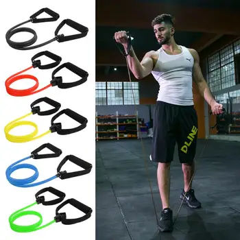 

1.2m/4ft High Quality TPE Yoga Resistance Bands Pull RopeTensile Tube Expander Full Body Building Fitness Accessories