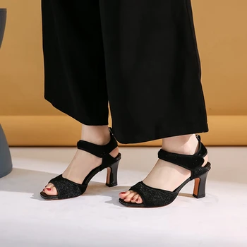 

Brand New Luxury Design Horsehair High Heels Party Ladies Summer Woman Shoes Sandals