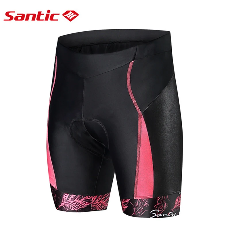 Santic Coolmax 4D шорты для велоезды с вставками женские летние противоударные шорты для велосипедистов MTB шорты для езды на велосипеде бермуды Ciclismo колготки - Цвет: L8C05097p