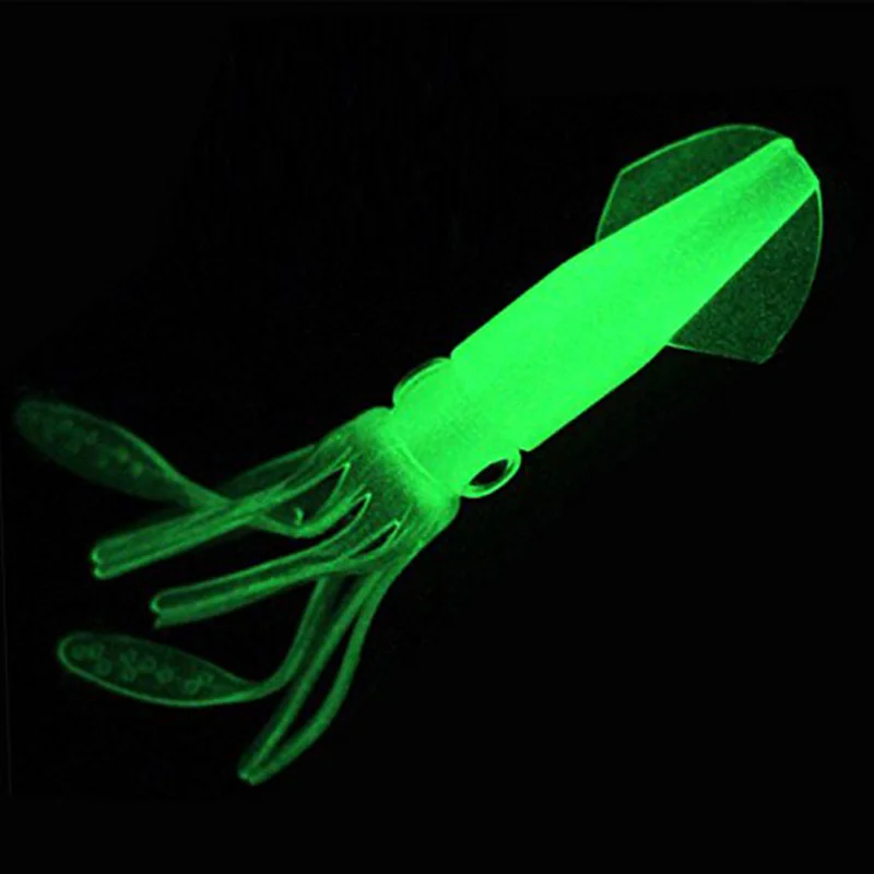 

5Pcs 10.5Cm Octopus Lures Squid Skirt Bait Glow in Dark Luminous Saltwater Bait for Tuna Marlin Dolphin Bass Lure