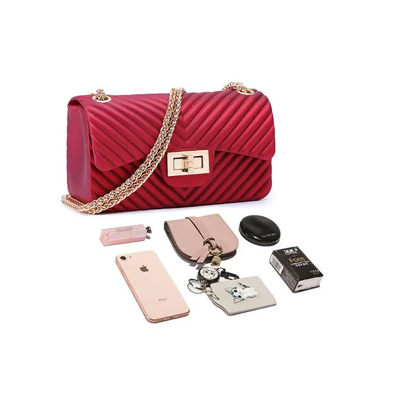 

2019 on New Year-Style Gel Bag Matte Solid Color Dull Polish Hipster Shoulder Oblique Women's Bag