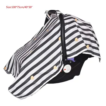 

Baby Car Seat Blanket Cover Newborn Soft Safety Car Seat Canopy Nursing Cover F3ME
