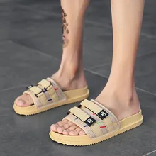 ; мужские классические уличные Нескользящие шлепанцы; модные шлепанцы в Корейском стиле; повседневные сандалии