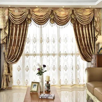 

curtains: width 4 meter height 2.5 meter 2 pieces, valance: width 2 meter, 2 piece