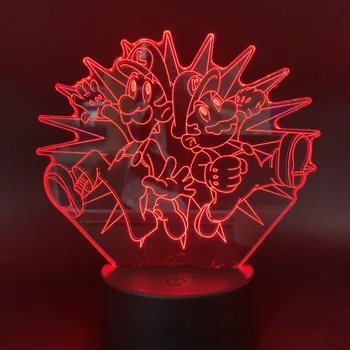 

Mario Bros Led Night Light Cartoon Light for Children Living Room Colors Changing NightlightTouch Sensor dropshipping 3D Lamp