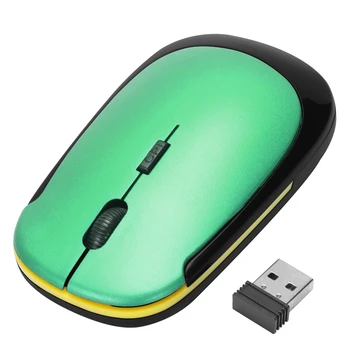 

Ultra-Slim Mini USB Wireless Optical Wheel Mouse Mice for All Laptop HP Dell(green)