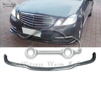 

For W212 Carbon Fiber Front Lip Spoiler Chin Splitters For Benz E Class E260 E300 E400 2010 -2013 Car standard Bumper Protector