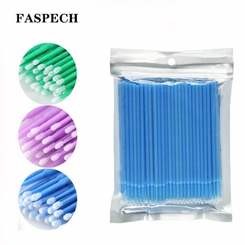 

100pcs/lot Micro Brushes Make Up Eyelash Extension Eye Lash Glue Brushes Lint Free Disposable Applicators Sticks Makeup Tools