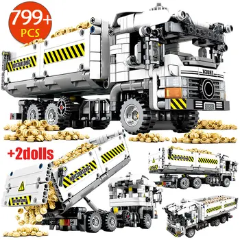 

799pcs City Engineering Truck Model Building Blocks Technic Earthmoving Vehicle Car Figures Bricks Toys for Children