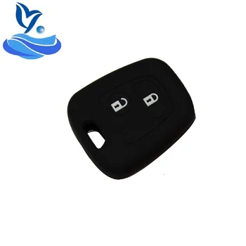 

Soft Silicone Rubber Car Key Cover Case Shell COVER HOLDER For C2 C3 C4 Soft Rubber 2 Button Key Fob Case Shell Key Case