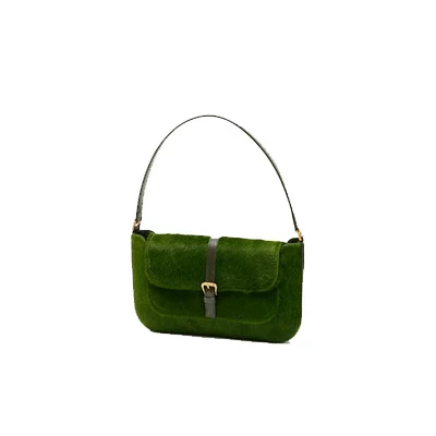 Винтажная сумка в форме багета на плечо, роскошная женская сумка, дизайнерская сумка-мессенджер, повседневная кожаная элегантная сумка-клатч - Цвет: Imitation wool
