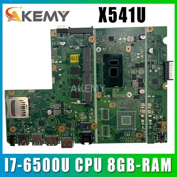 شراءلوحة أم للكمبيوتر المحمول For Asus X541U X541UVK X541UAK X541UA X541UV X541UJ اختبار اللوحة الرئيسية OK ث/I7-6500U وحدة المعالجة المركزية 8GB-RAM