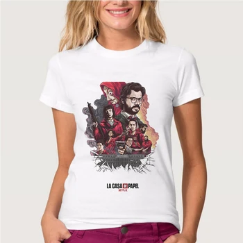 

La Casa De Papel House Of Paper Korea Style T Shirt Women Clothes Vogue Tshirt Casual Short Sleeve Tops Graphic Female T-shirt