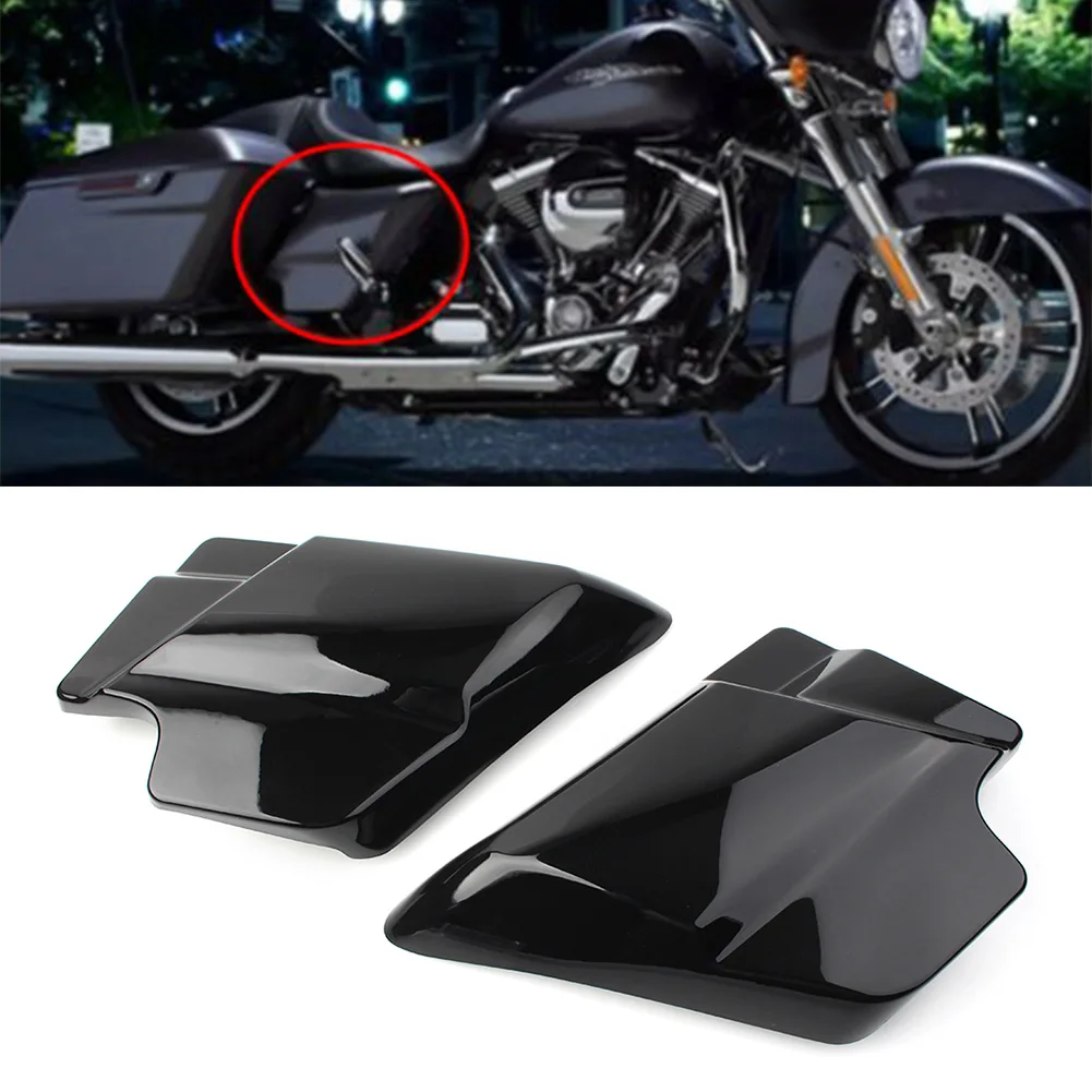 

2x Gloss Black Motorcycle Side Covers Panels Left & Right for Harley Touring Road King Electra Glide 2014 2015 2016 2017 2018