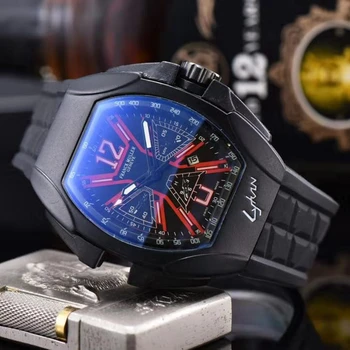 

New Luxury Quartz Watch Punk Top Brand Chronograph Mens Watches Blue Silicone Military Sports Wristwatch Relogios Clock