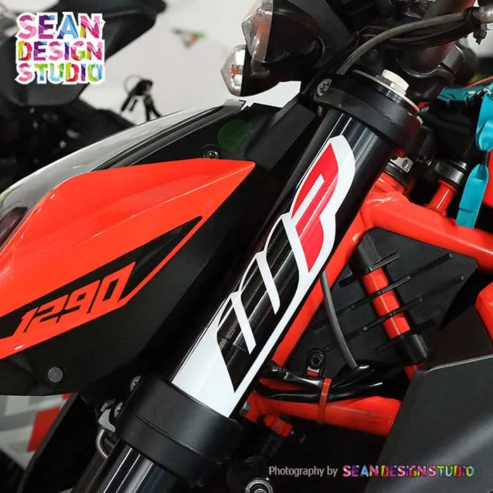 A 15x4cm Набор одежды из 2 предметов для WP подвеска KTM RC200 390 Duke250 390 690 790 990 1090 1190 1290 мотоцикл, мотоцикл Стикеры наклейка 08 - Цвет: A 15x4cm