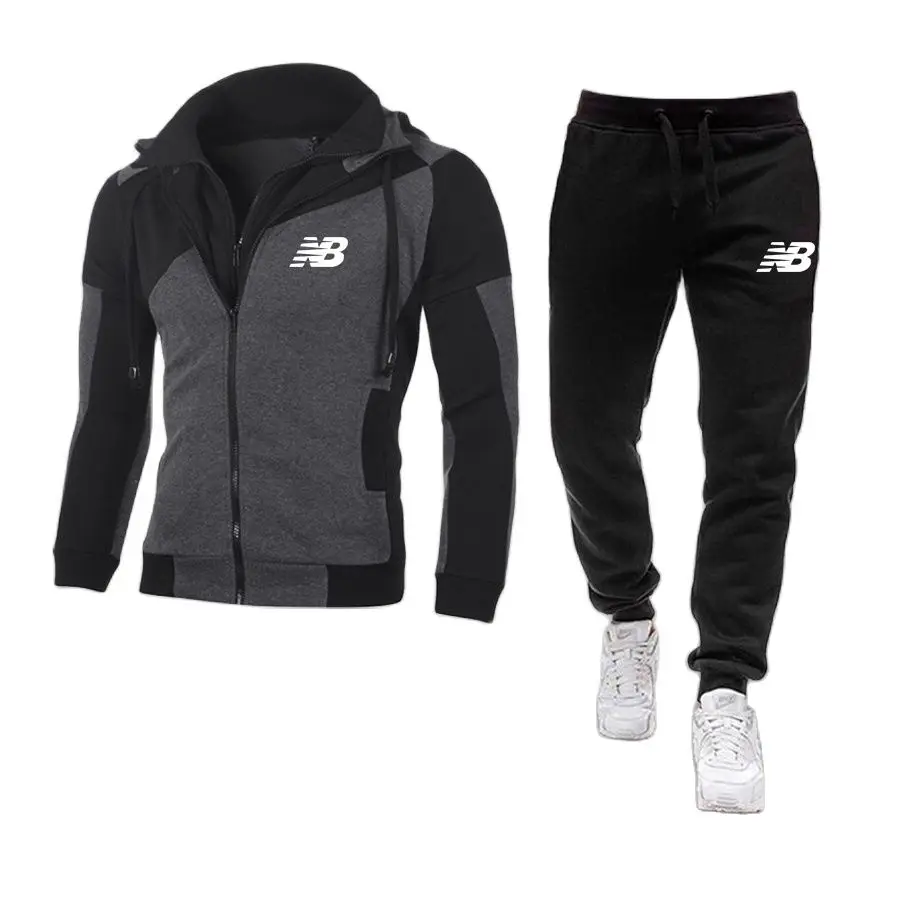 Костюм спортивный мужской из 2-х предметов кофта с капюшоном и штаны брендовая