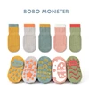 3 Pairs/lot Children's Socks Solid Striped Spring Boy Rubber Anti Slip Newborn Baby Floor Socks Cotton Infant Socks For Girls 6