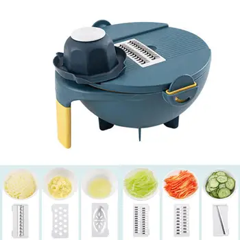 

Manual Slicer Drainer Bowl Vegetable Fruit Cutter Kitchen Chopper Grater With Rotate Drain Basket Cutter Kitchen Tool