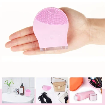 

Electric Face Silicone Deep Cleansing Brush Tool Cleanser Vibrate Pore Clean Massager Facial Vibration Skin Care Spa Massage
