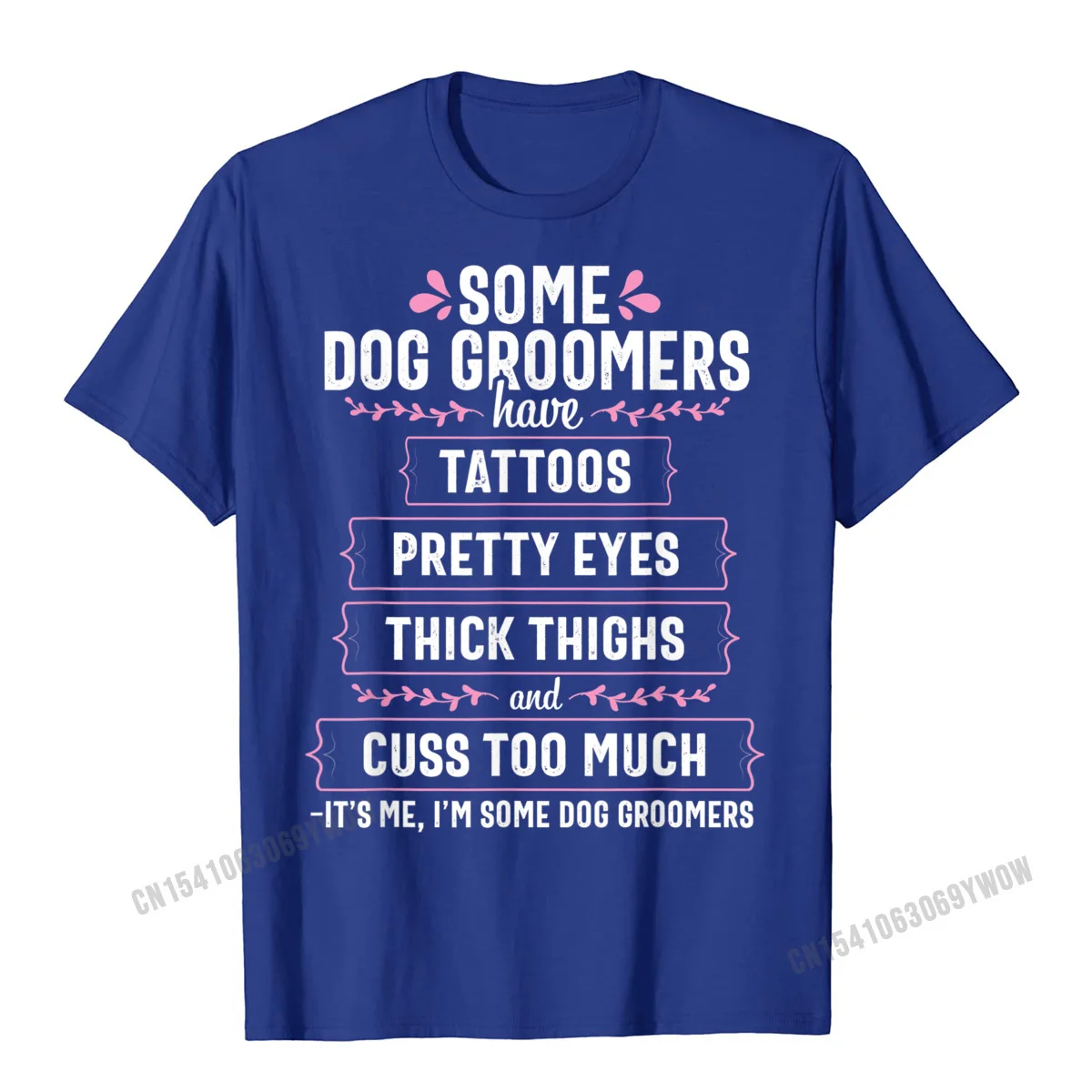 Designer Cool Casual Tshirts Crew Neck Cotton Male Tops T Shirt Short Sleeve Thanksgiving Day Casual T-Shirt Wholesale Dog Groomer Funny Thick Thighs Pet Grooming Puppy Care Gift T-Shirt__588 blue