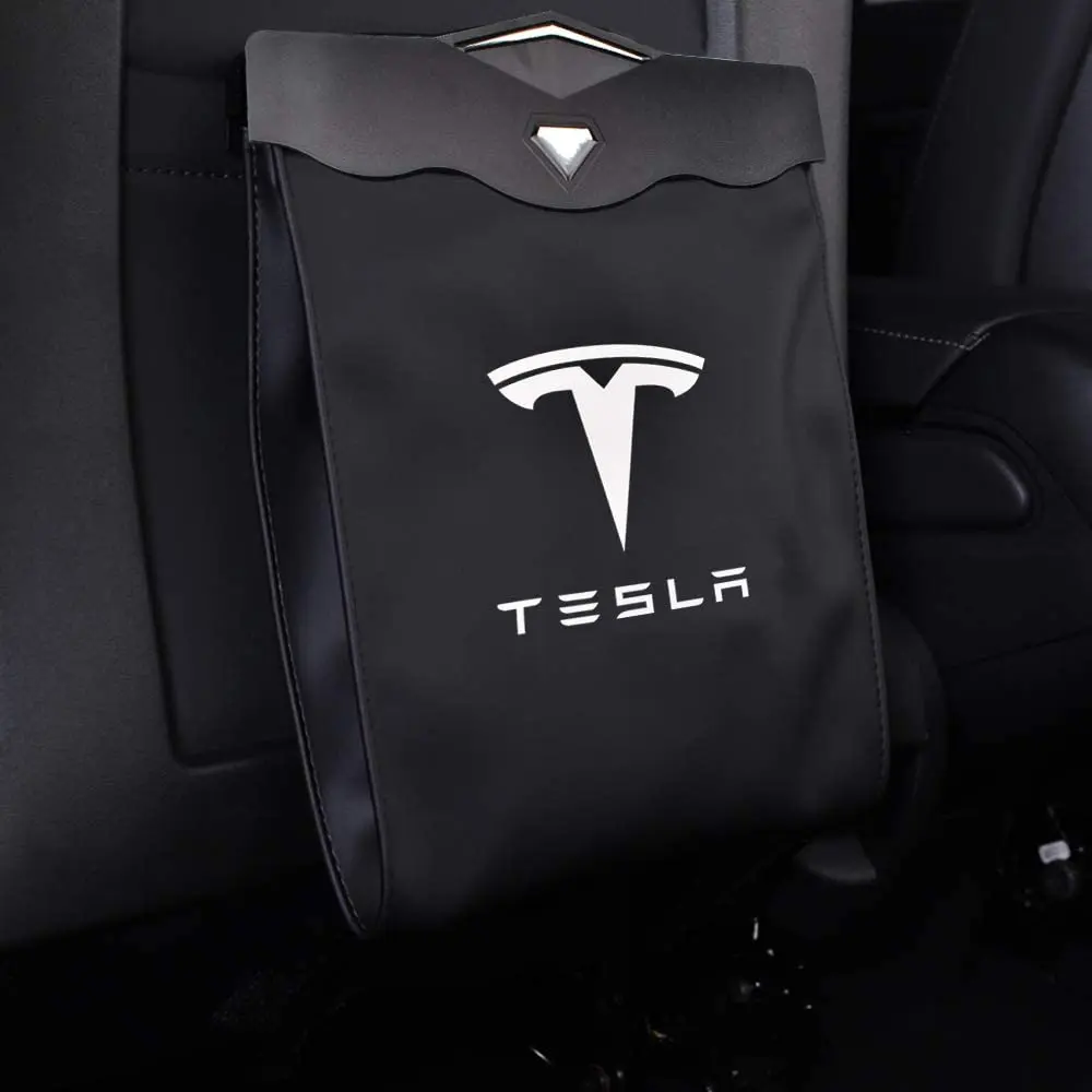 Мусорные банки для Tesla автомобильная корзина мусорная контейнер заднее сиденье