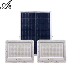Projecteur solaire à Double tête A2, Super lumineux, 2200lux, batterie de grande capacité, sans fil, pour l'extérieur 
