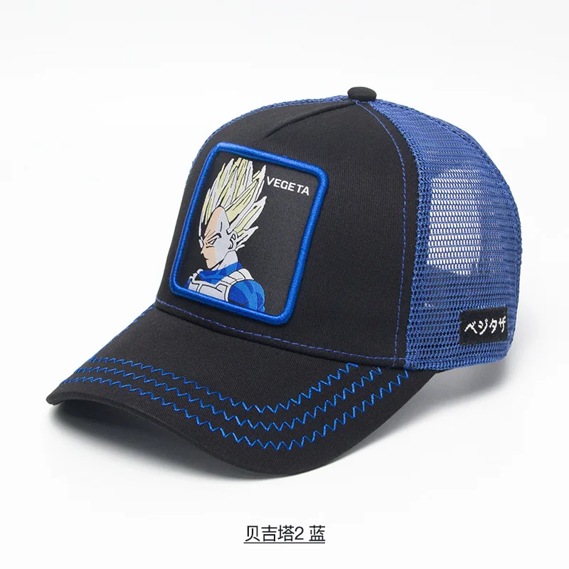 Бренд Вегета чехол Capsule corp Dragon Ball Z Snapback хлопок Бейсбол Кепки Для мужчин Для женщин в стиле «хип-хоп» для папы сетчатая шапка бейсболка дропшиппинг - Цвет: Черный