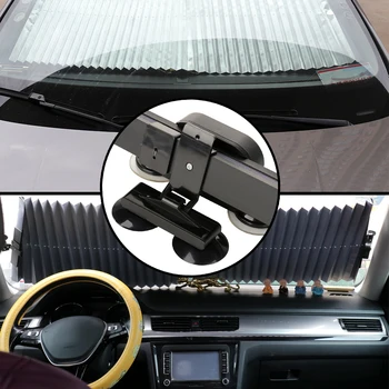 

Automatic Telescopic Car Sunshade Cover Automotive Sun Protection Heat Insulation Curtain SUV Truck Sun Visor 46*120cm