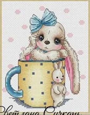Hh стиль кролика вышивка крестиком набор животных хлопок нить 14ct сшитая ткань вышивка DIY - Цвет: Белый