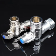 1 шт вертикальный угол газа треугольный клапан водонагреватель редукционный угловой клапан латунь 1/" 3/4" Папа из нержавеющей стали с резьбой гайки