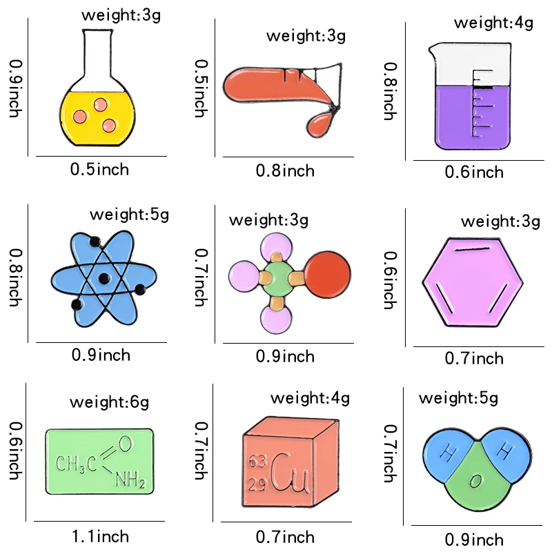 Лабораторная эмаль на булавке на стакан химическая молекулярная структурные периодической таблицы значок мерный стаканчик можно украсить ювелирными изделиями, брошь, булавка