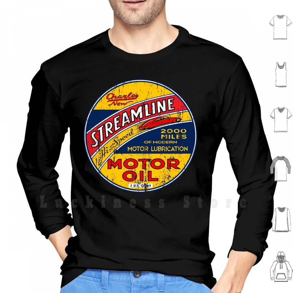 Streamline Motor Lubrificazione Felpe Manica Lunga Mopar Mopar O No Car Plymouth Chrysler Desoto Hemi Muscle Car Hot