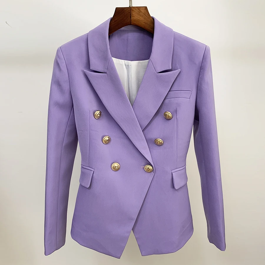 lilac double breasted blazer