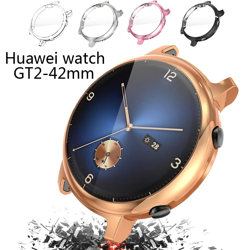 Мягкий защитный чехол из ТПУ для Huawei Watch GT2 42 мм чехол-бампер часов GT 2 защитная