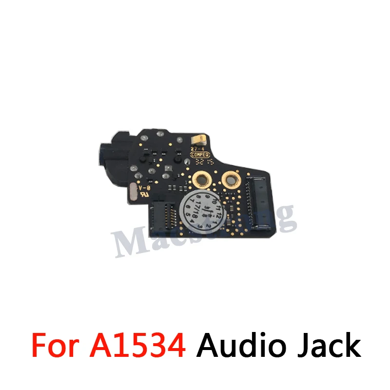 Tested Original 923 00440 A1534 Audio Jack Board 2015 2016 2017 for Macbook 12 A1534 Headphone Socket Plug 820 4049 A