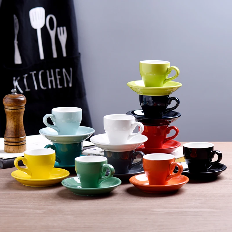 6 x Bowl Shaped Cups 3oz 9cl Utopia Titan Espresso Coffee Crockery Tableware C7C 