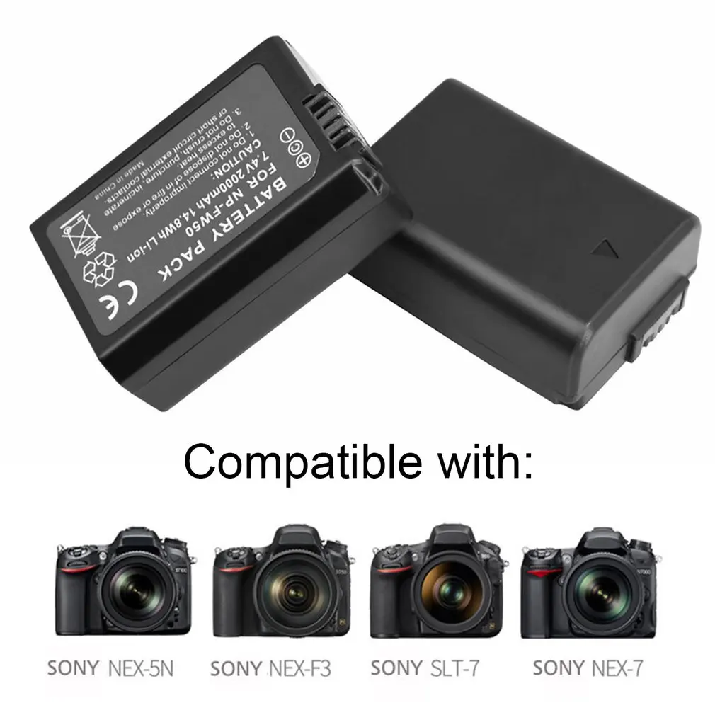 For Sony 2pcs 2000mAh NP-FW50 NP FW50 Camera Battery + LCD USB Dual Charger for Sony Alpha a6500 a6300 a6000 a5000 a3000 For Sony 2pcs 2000mAh NP-FW50 NP FW50 Camera Battery + LCD USB Dual Charger for Sony Alpha a6500 a6300 a6000 a5000 a3000