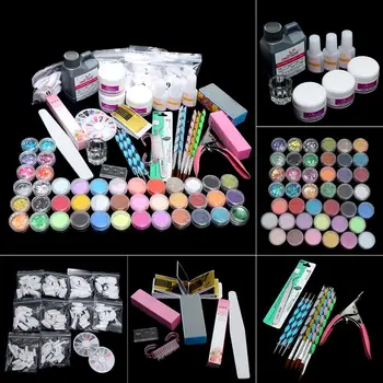 

Fashion Brush Nail Beauty Powder Sequins Art DIY Manicure Tweezers Tools Kit