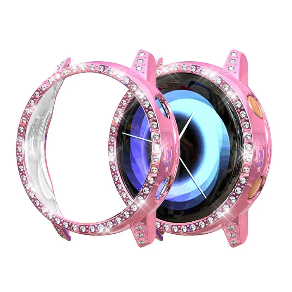 

Diamond protector case for Samsung galaxy watch active screen protector Bumper anti-fall coverage case accessories