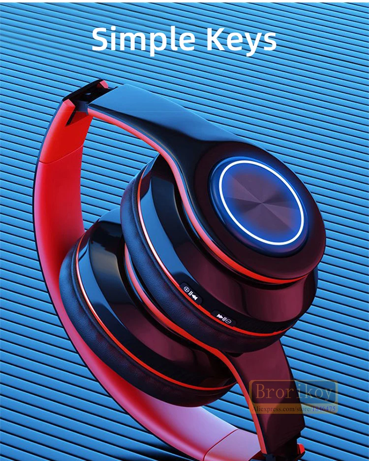 Wireless Headphones 5.0 Bluetooth Earphone with Memory TF Card Audifono Headset for iPhone Samsung Huawei Xiaomi Headphone wireless bluetooth earbuds