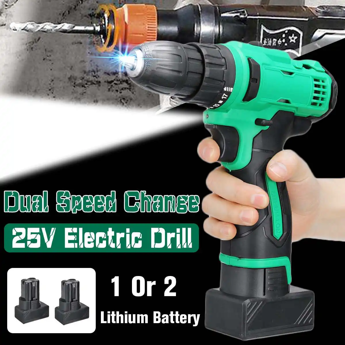 TRENDING! 25V Electric Screwdriver Cordless Drill with Rechargeable 1/2Pcs Lithium Battery Mini Power Driver Power Tools Impact Drill