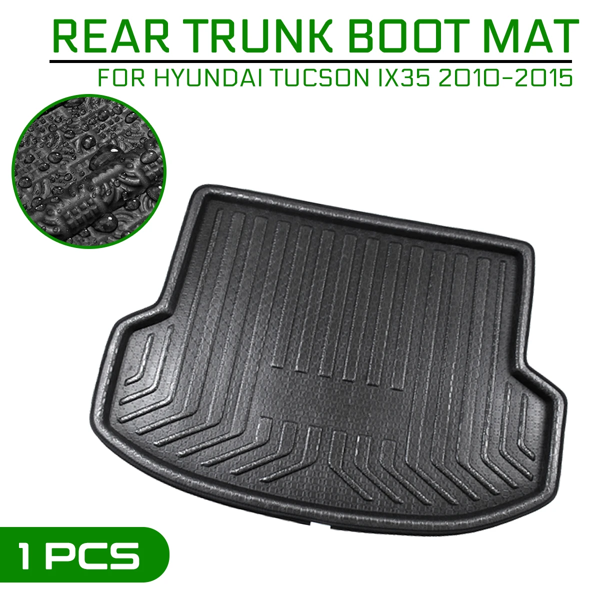 Car Floor Mat Carpet Rear Trunk Antimud Cover For Hyundai Tucson Ix35