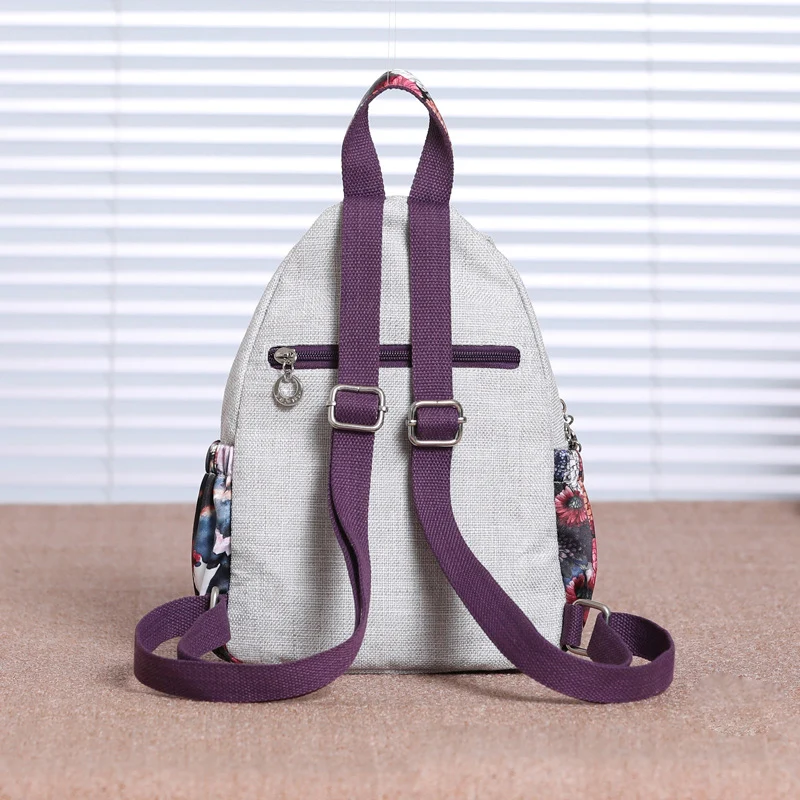 Jamie Floral Fashion Backpack - White Multi