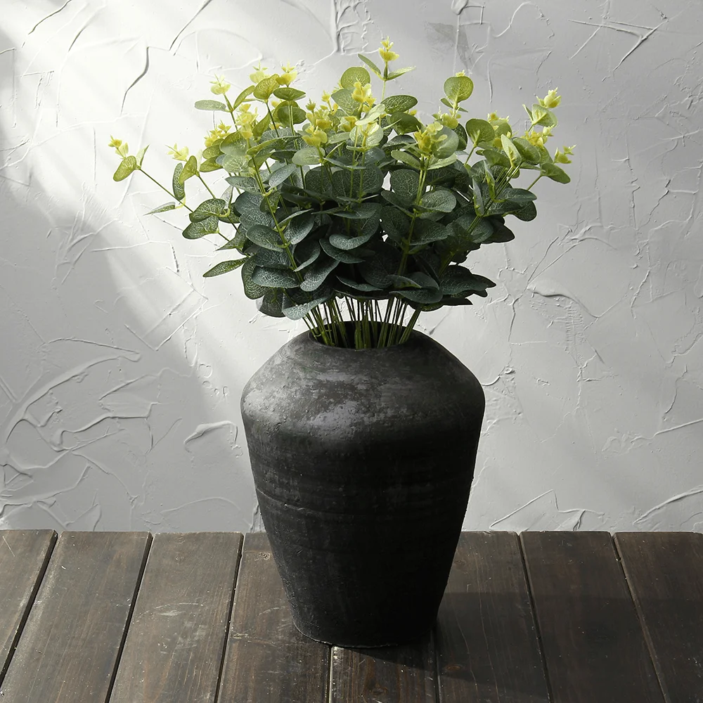 

Artificial Eucalyptus Foliage Bush Stem in Premium Look Green Silver Dollar Leaves - 20.5" Tall