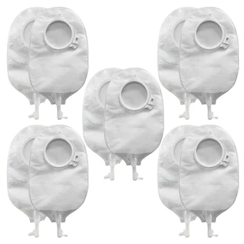 

1 Box of Ostomy Bag Practical Urine Bag Disposable Colostomy Bags Open Drainable Pouch White (1 Box for 10Pcs)