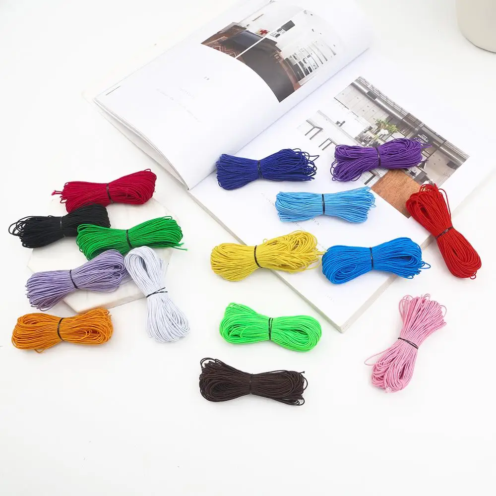25 Meters Dia1mm 15 Colors Beading Elastic Stretch Cord for Bracelet DIY elastic cord for jewelry