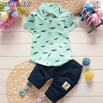 

MERI AMMI 2pcs Baby Boy Cartoon Clothing Outfit Set T-shirt +Pants For 1-3 Year Infant Kids