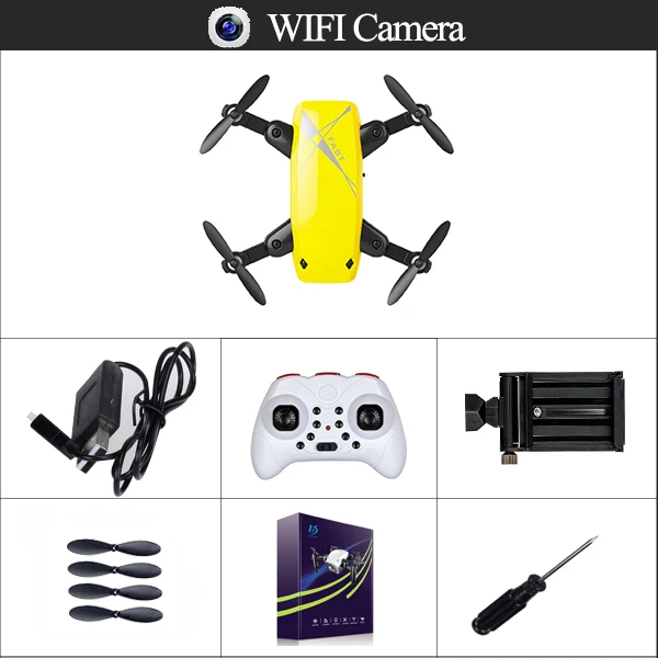 WI-FI FPV Дрон с камерой для съемки с Камера S9 S9W 2,4G 4CH 6-осевой Квадрокоптер с дистанционным управлением Drone RC WI-FI радиоуправляемого летательного аппарата FPV телефон Управление игрушка ZLRC - Цвет: yellow wifi cam box