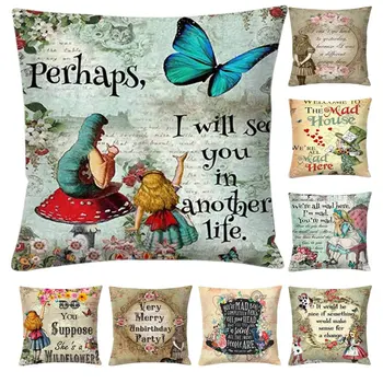 

Cartoon The Tree House Pillow Case Manga Lovely Girl Wild Plants Printed Sofa Cushion Cover Home Festival Decor 45x45cm